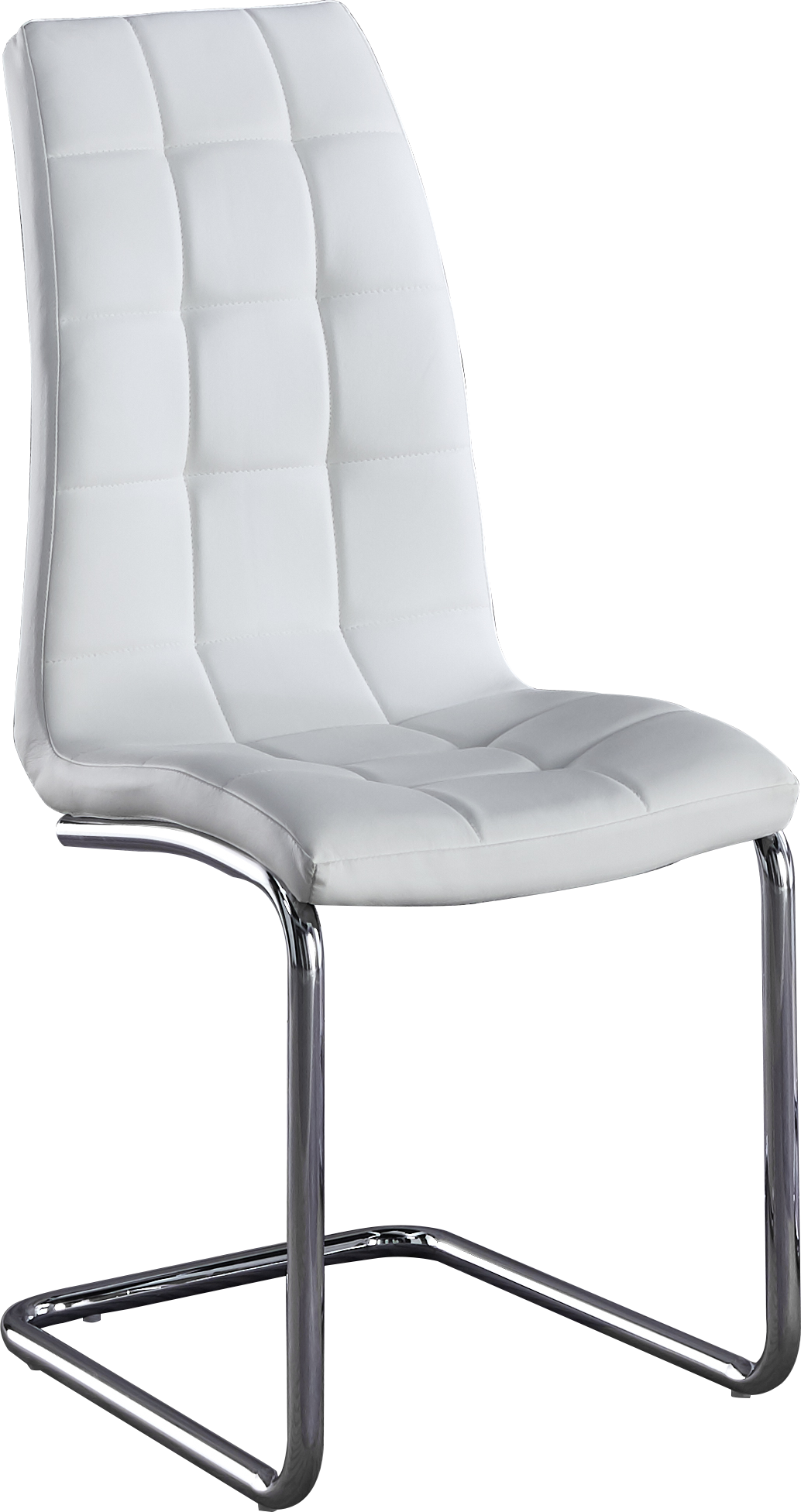 721 Modern Leatherette Dining Chair Set of 6 with Silver Metal Legs