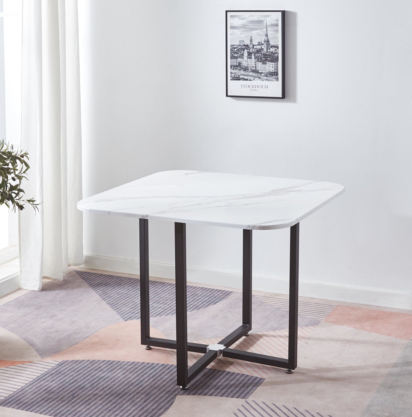 801 Modern Dining Table with 4 Chairs