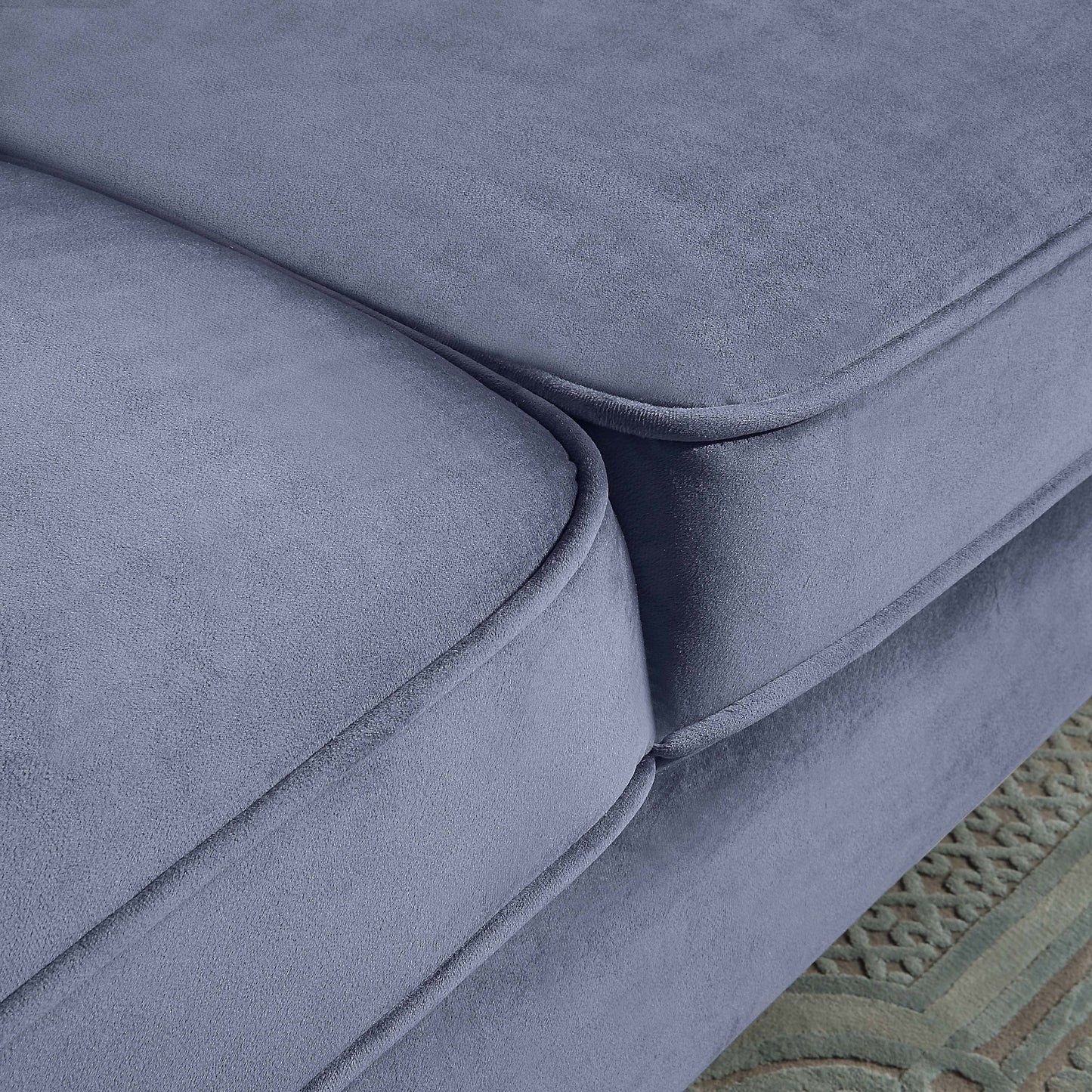 8043 Velvet Loveseat/Sofa with Gold Metal Legs