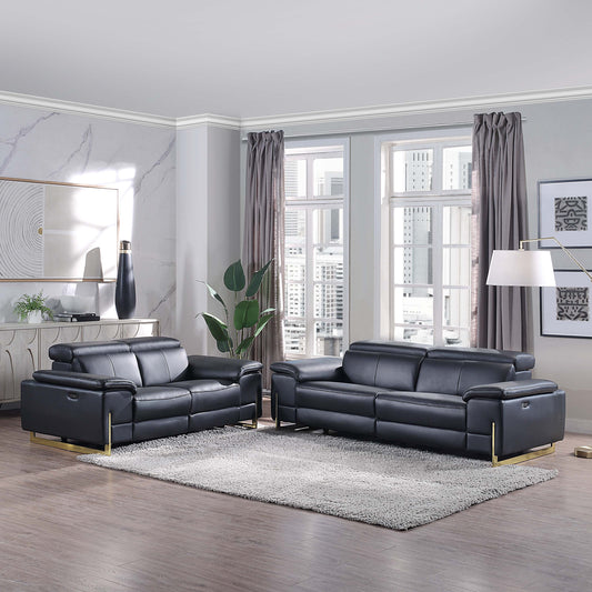 8048 Luxury Reclining Genuine Leather Loveseat/Sofa