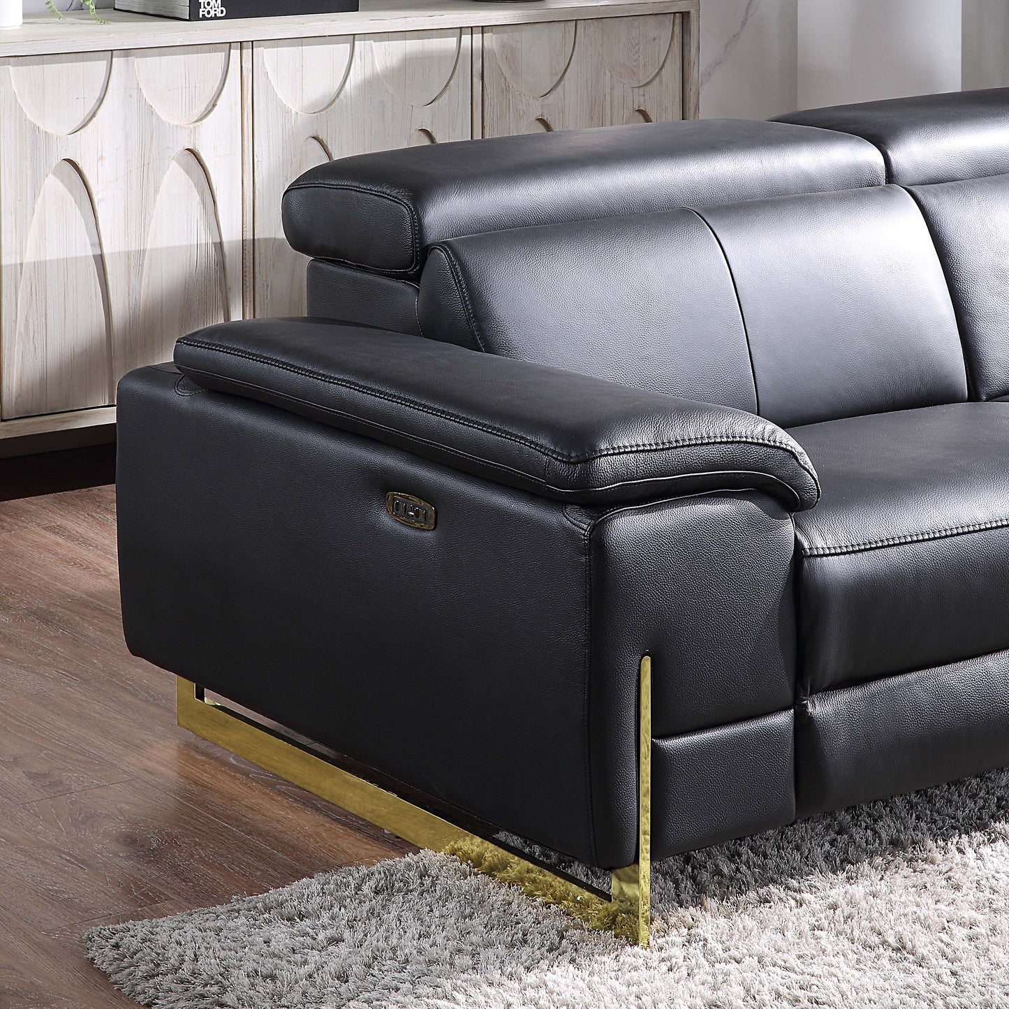 8048 Luxury Reclining Genuine Leather Loveseat/Sofa