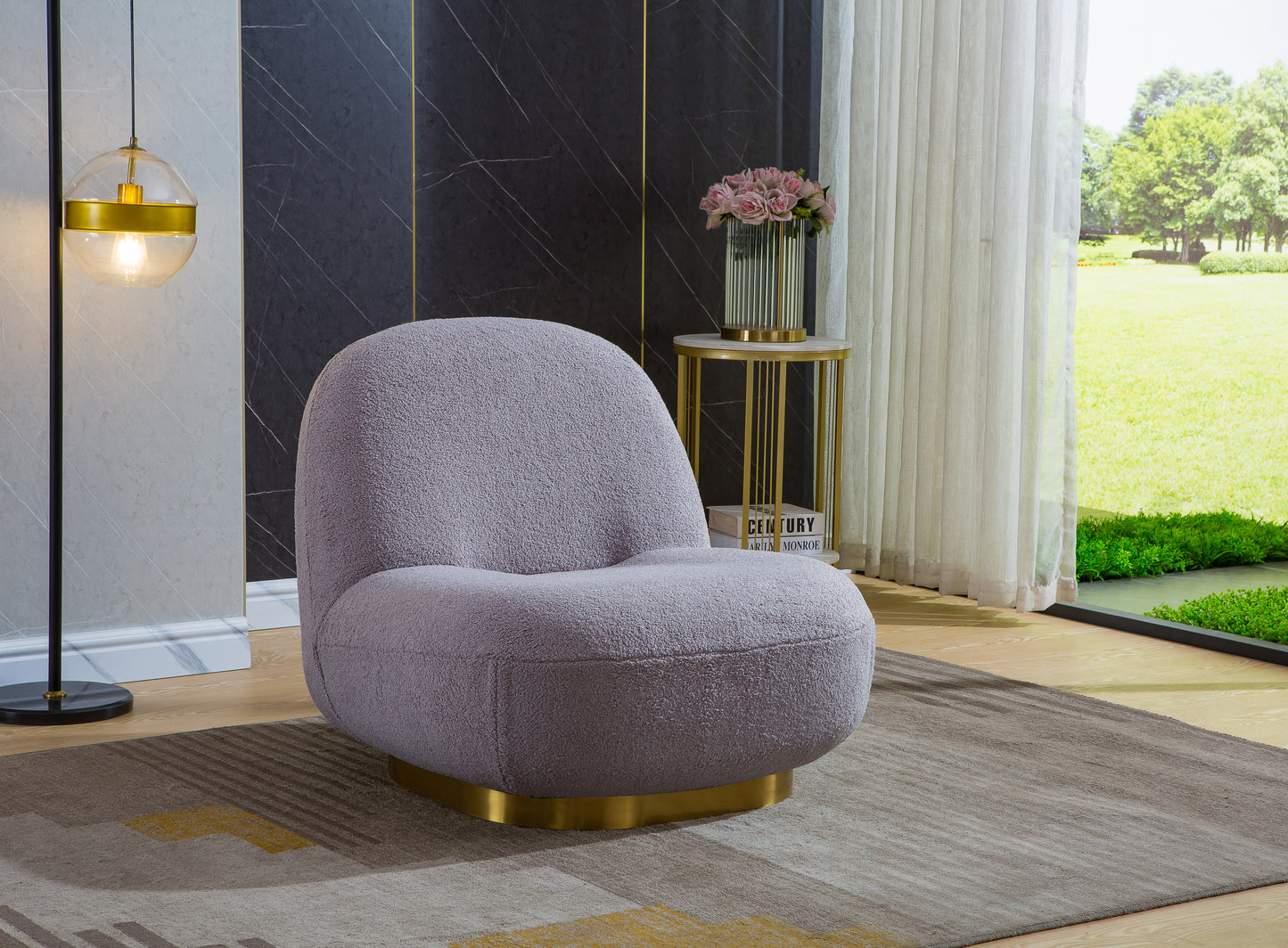 C601 Luxurious Swivel Barrel Chair