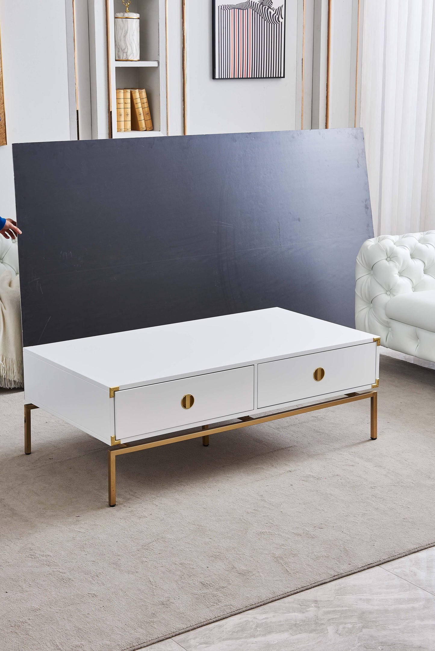 CT001 Elegant White Coffee Table