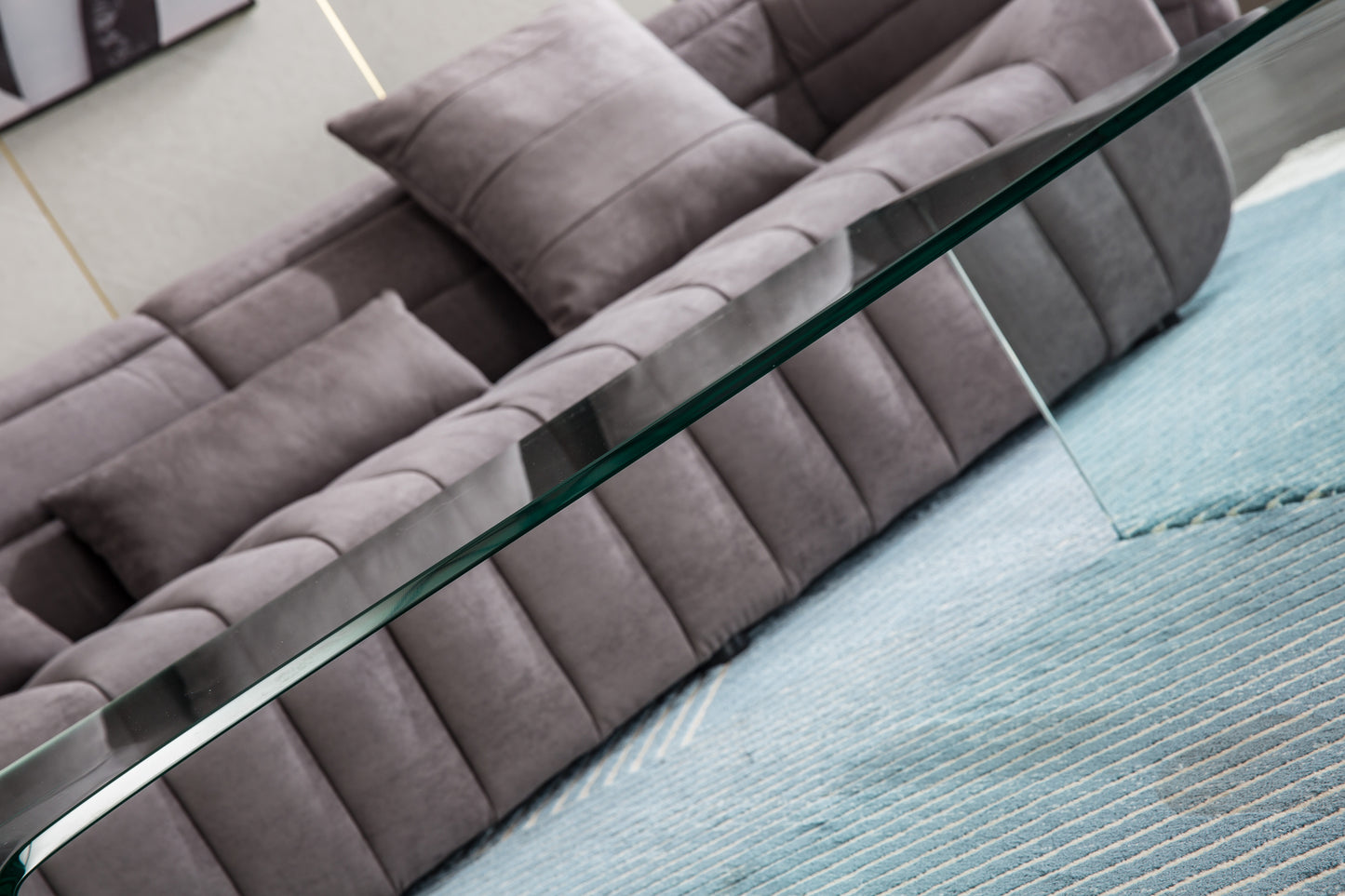 CT1027 Modern Clear Tempered Glass Coffee Table