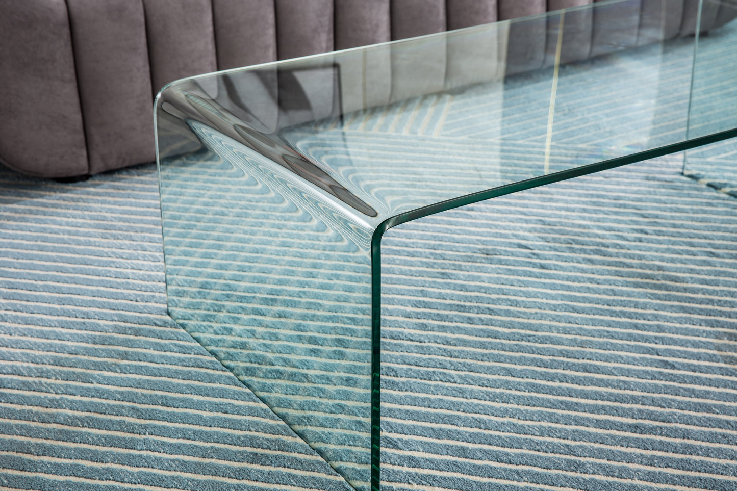 CT1027 Modern Clear Tempered Glass Coffee Table