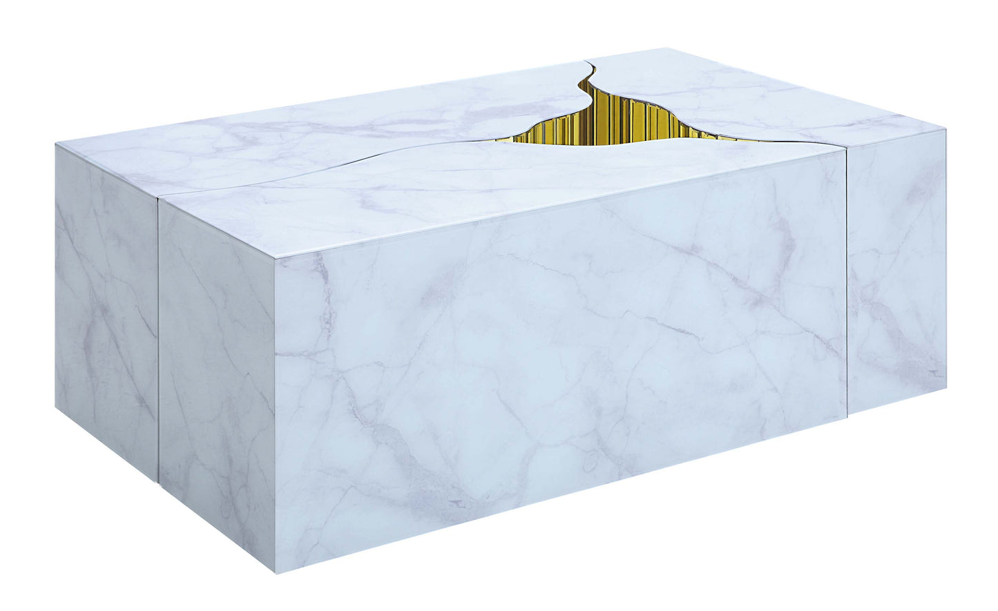 CT1040 Elegant Marble-Print Coffee Table