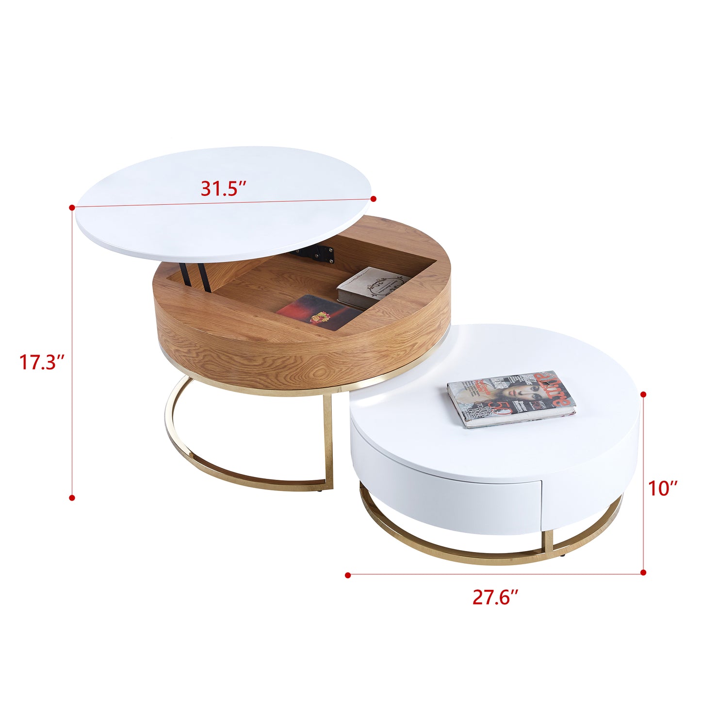 CT1066W 2-Piece Coffee Table Set