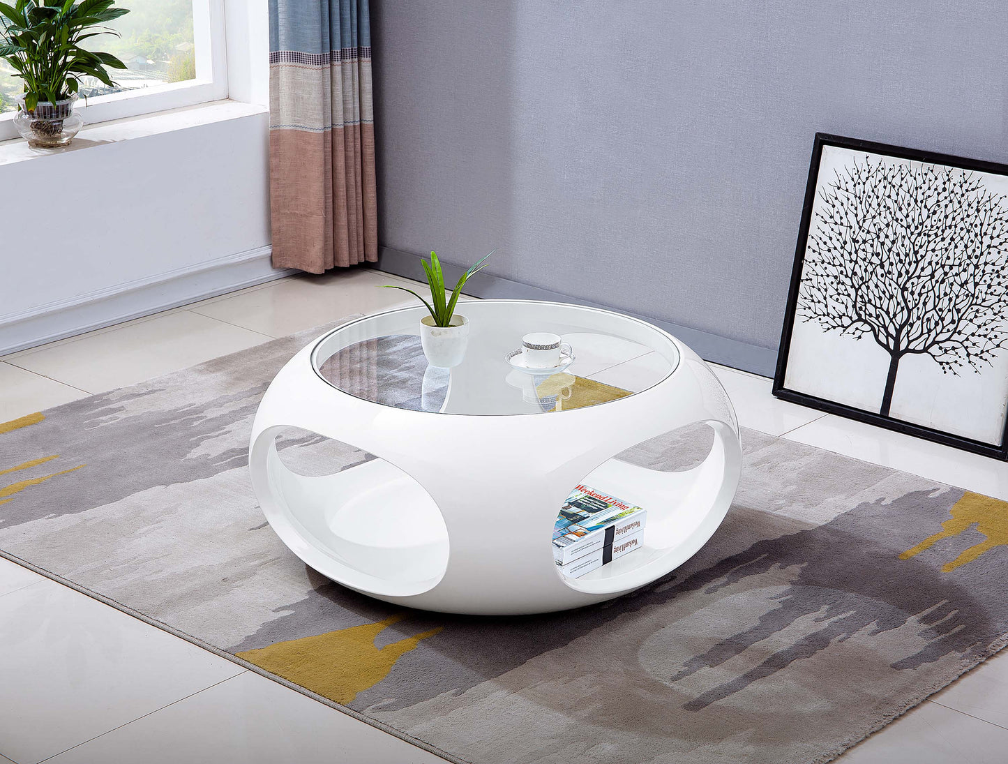 CT28W Modern Round Coffee Table