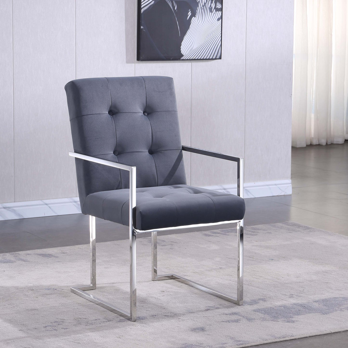 DCK70 Luxurious Dining Chair with Stainless Steel