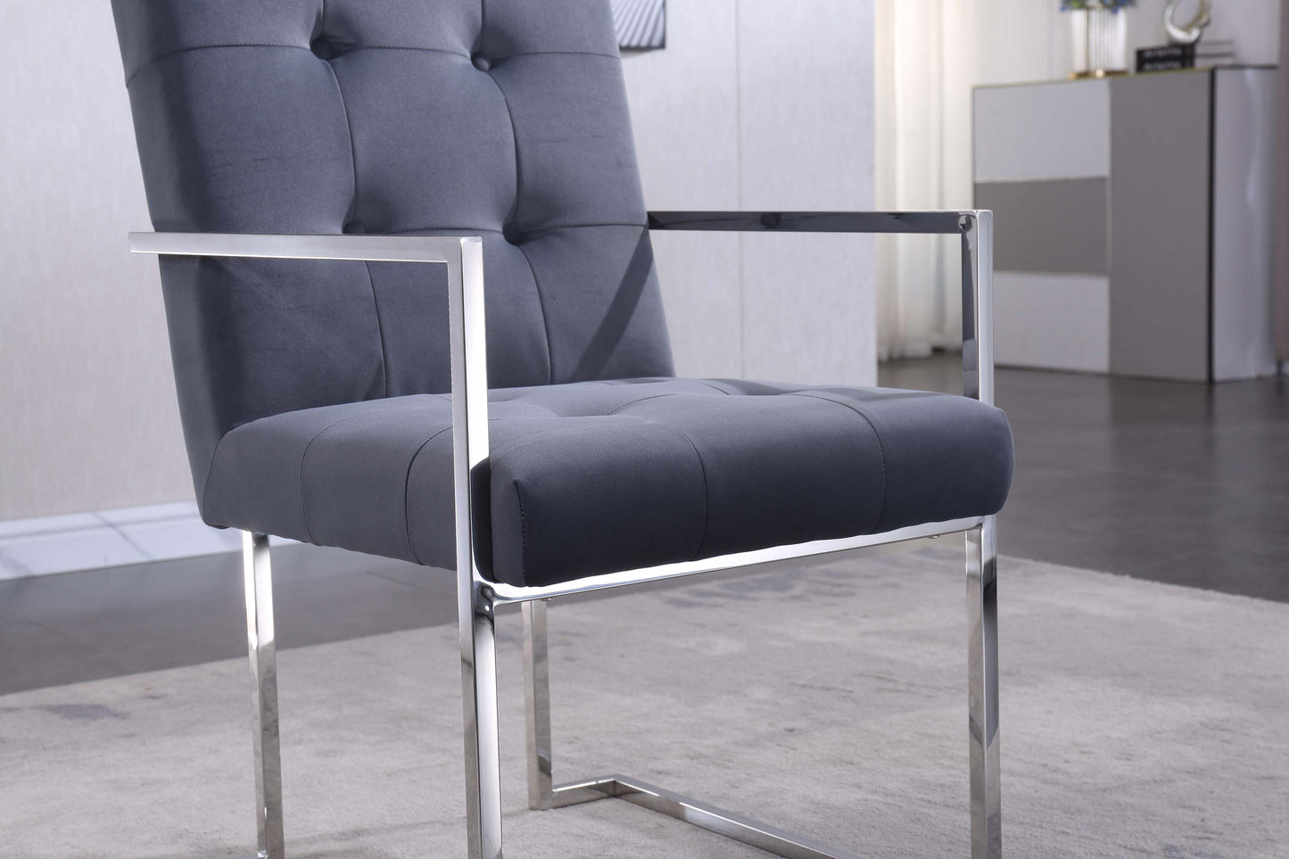 DCK70 Luxurious Dining Chair with Stainless Steel