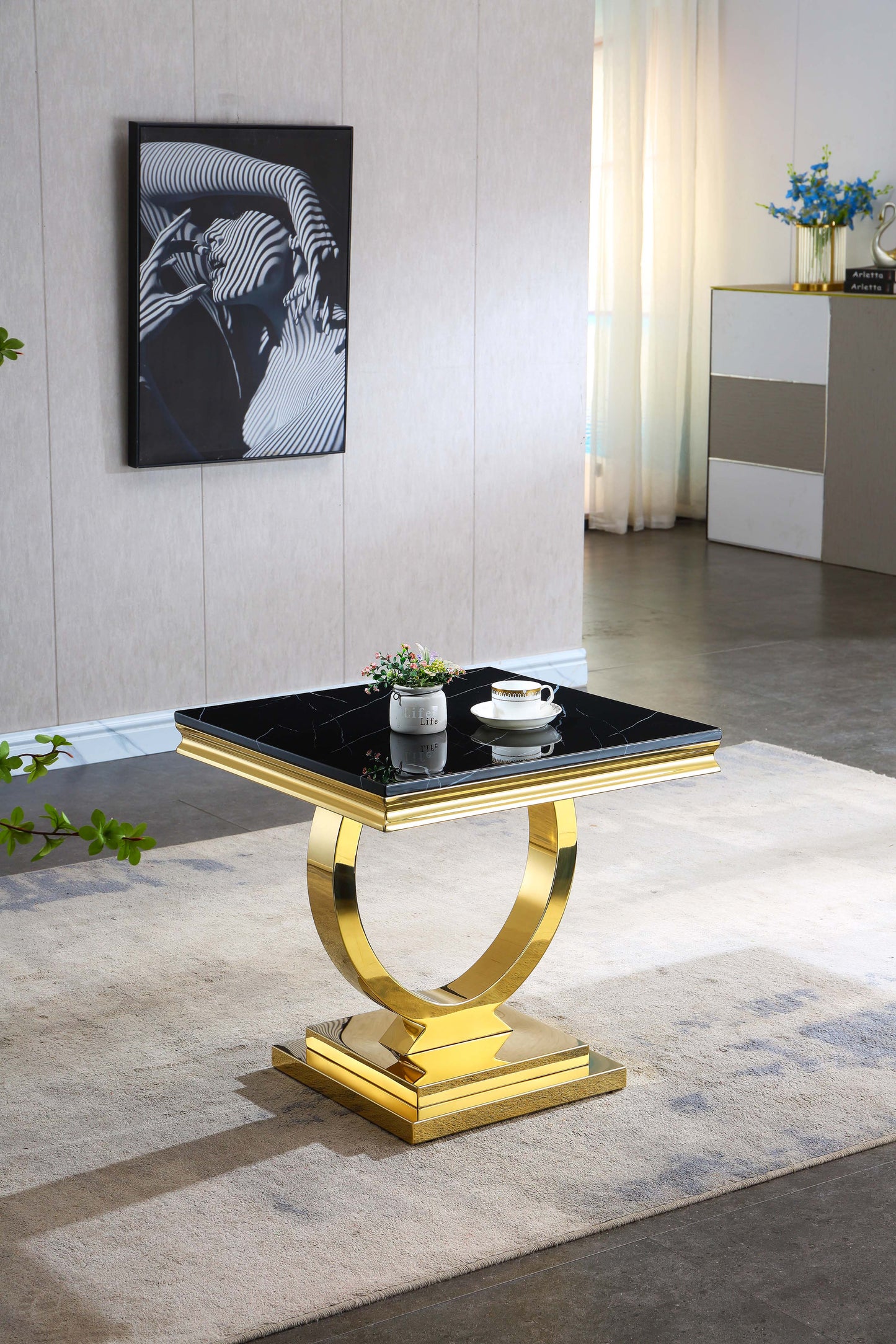 ET316 Elegant Marble End Table