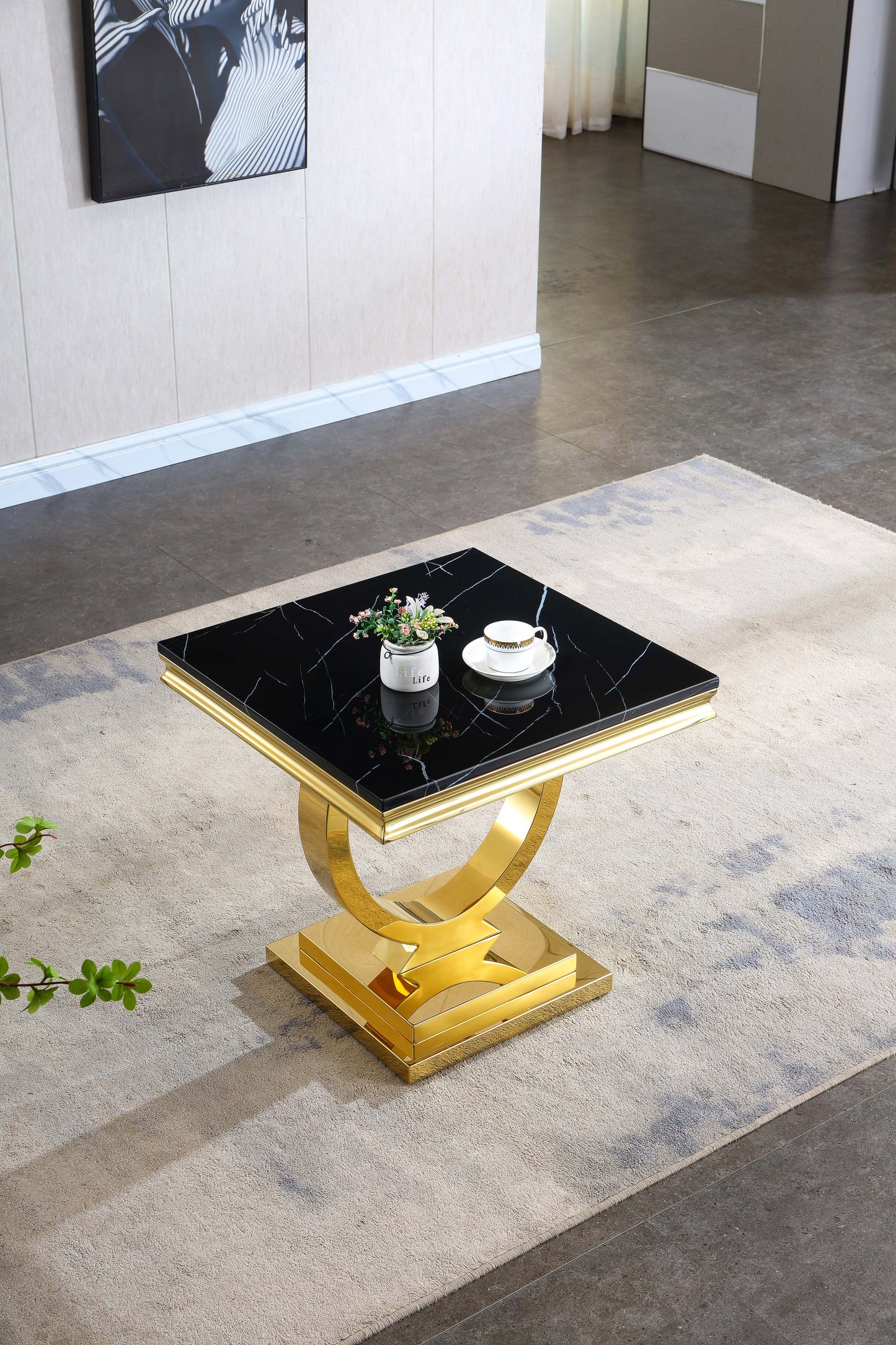 ET316 Elegant Marble End Table