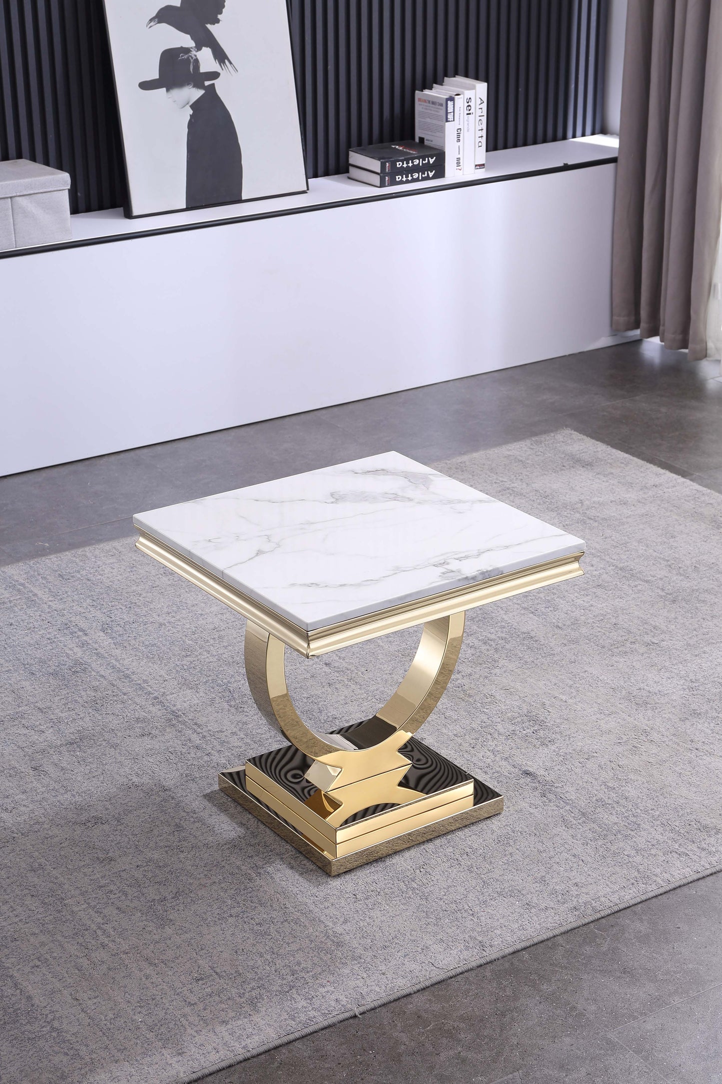 ET316 Elegant Marble End Table