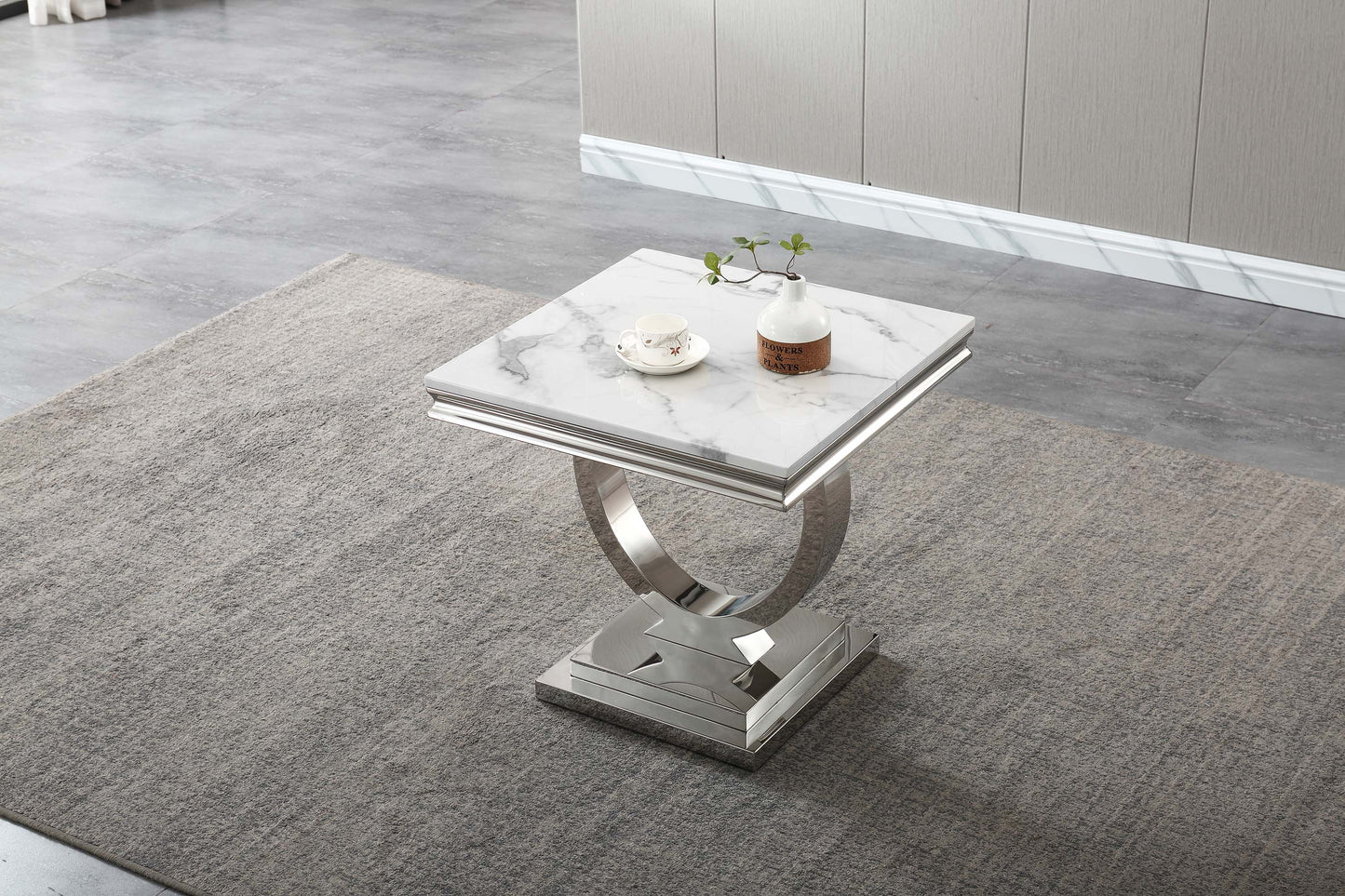 ET316 Elegant Marble End Table