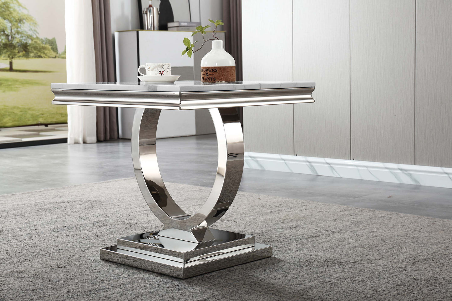 ET316 Elegant Marble End Table