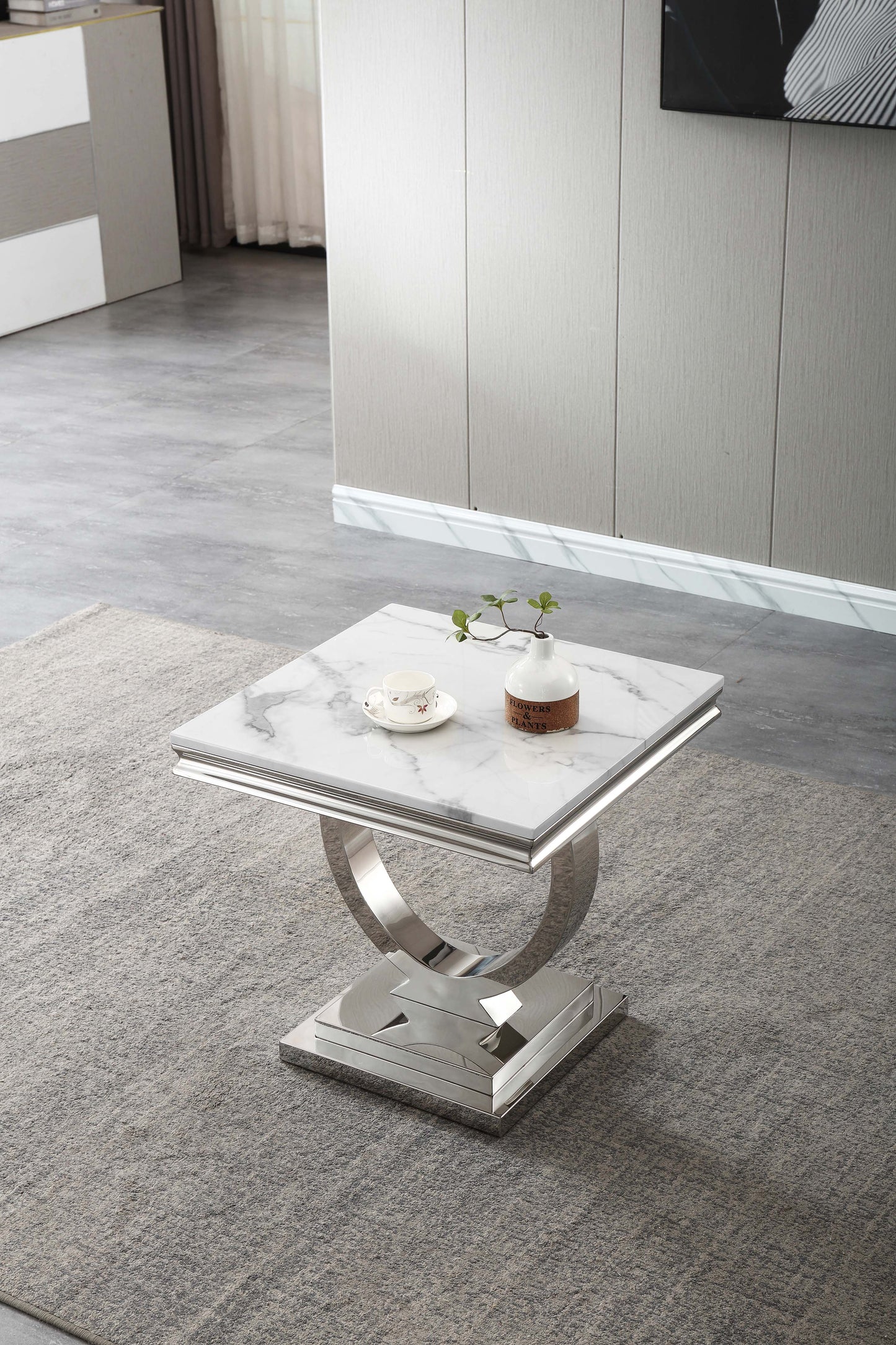 ET316 Elegant Marble End Table