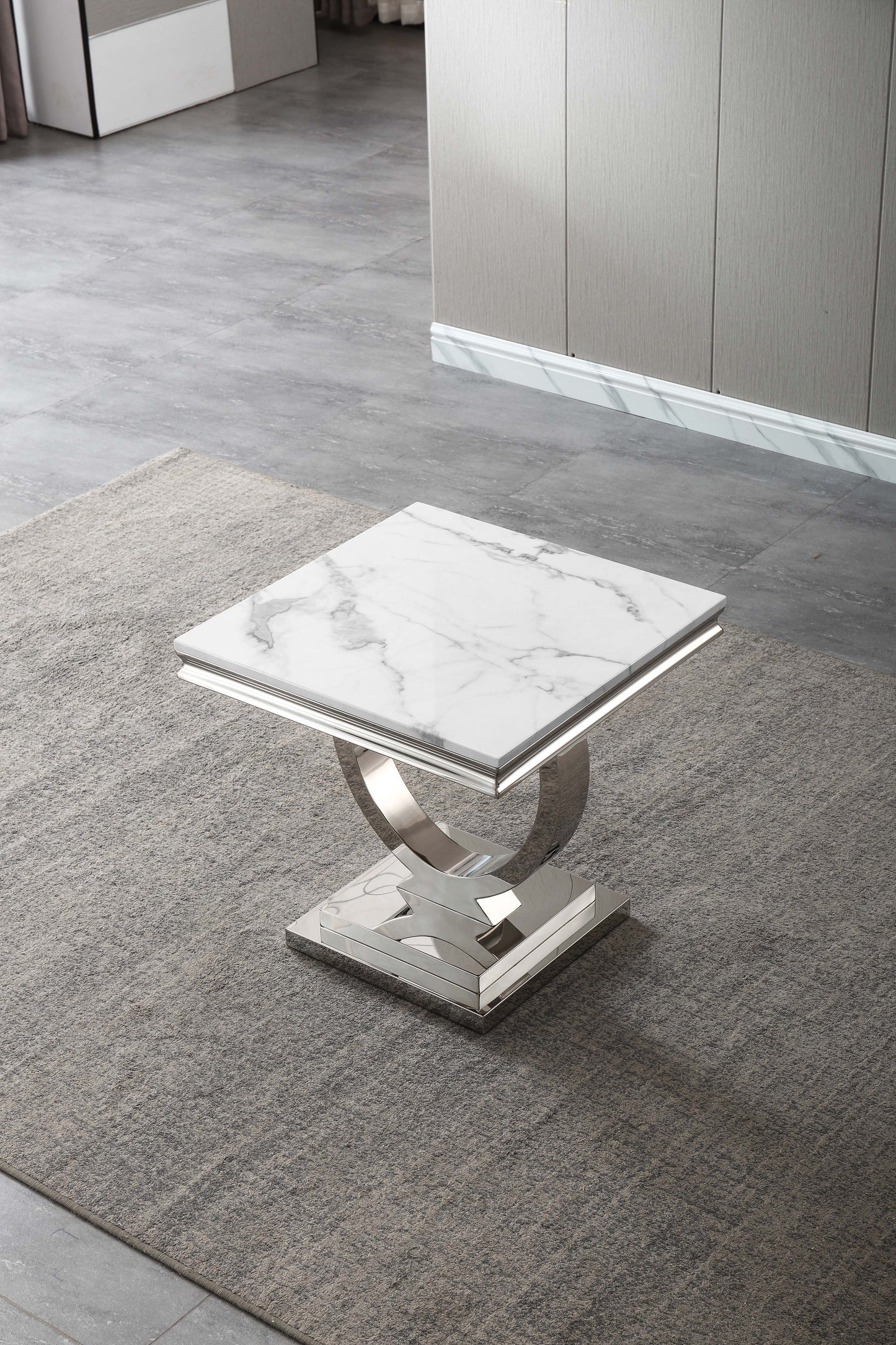 ET316 Elegant Marble End Table