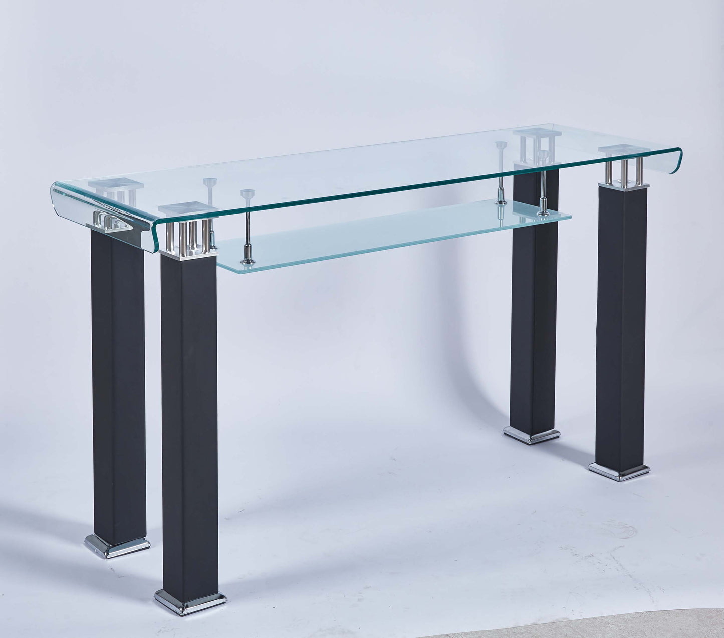 JD2 Modern Console Table with Tempered Glass