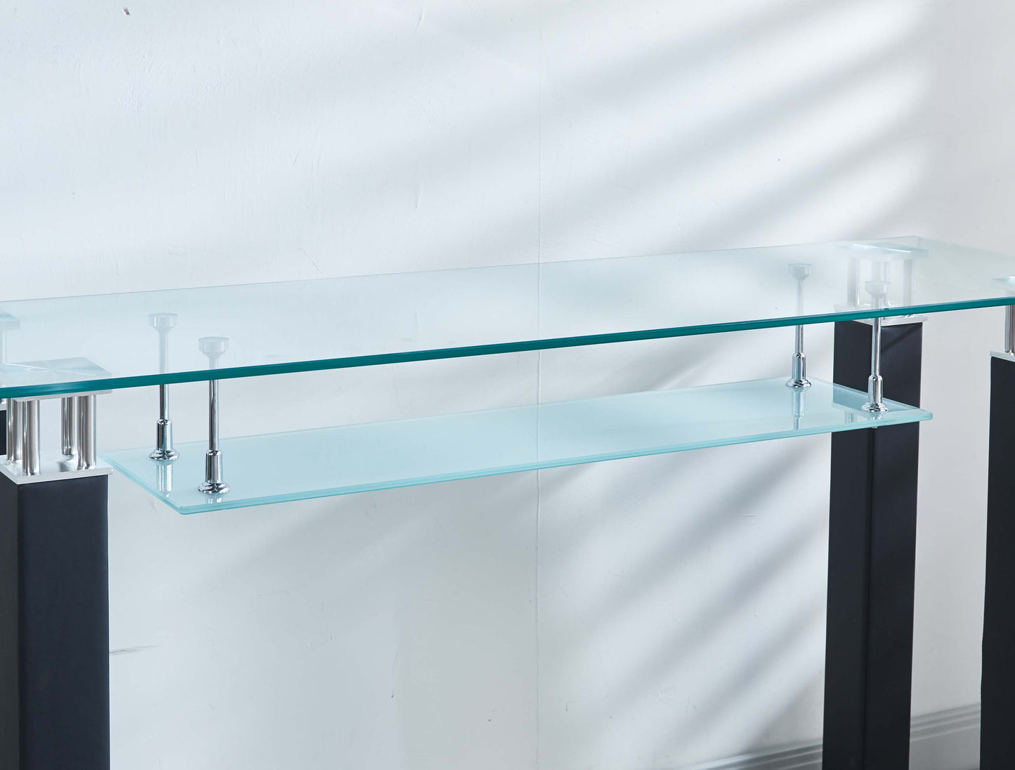 JD2 Modern Console Table with Tempered Glass