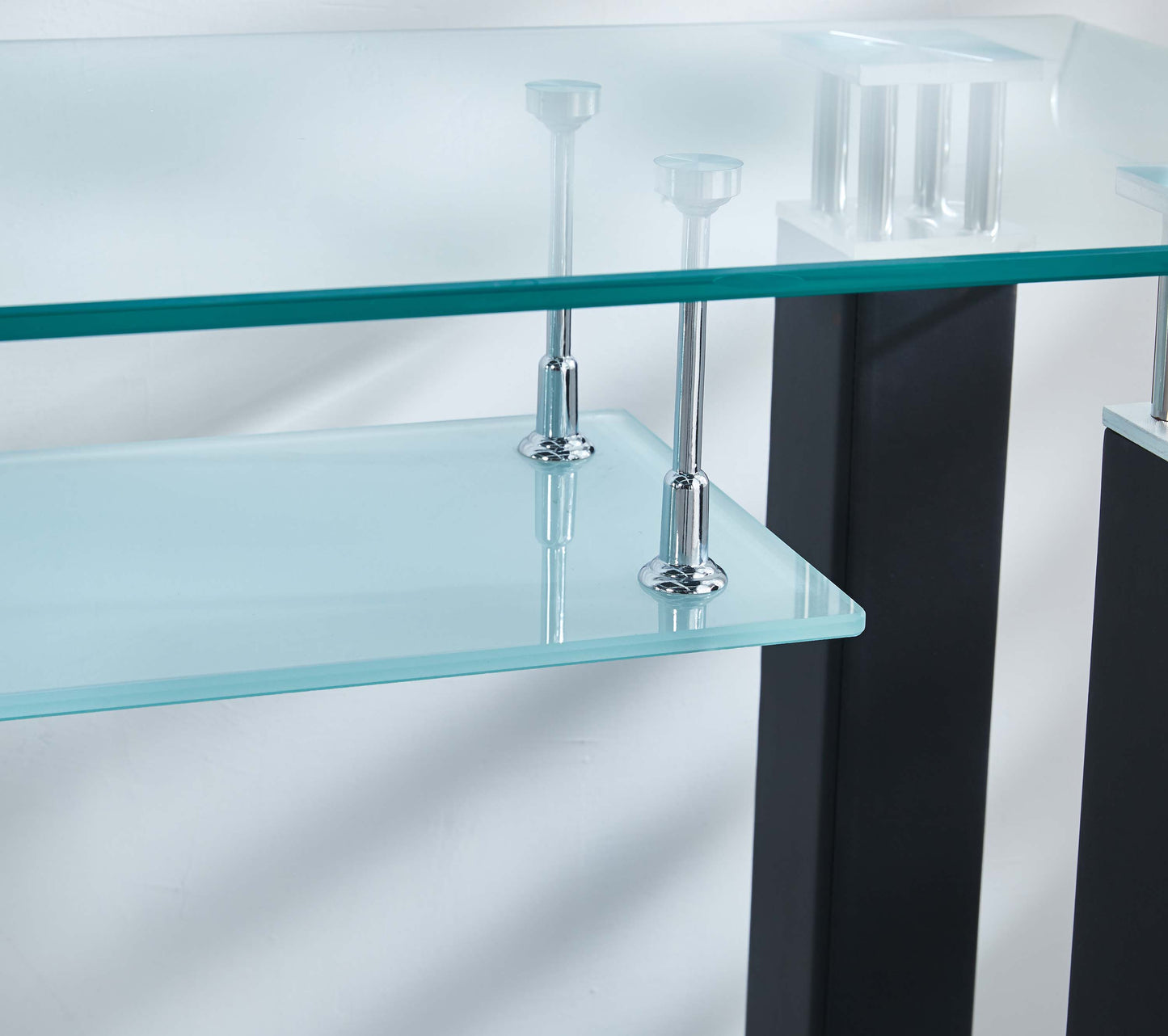 JD2 Modern Console Table with Tempered Glass