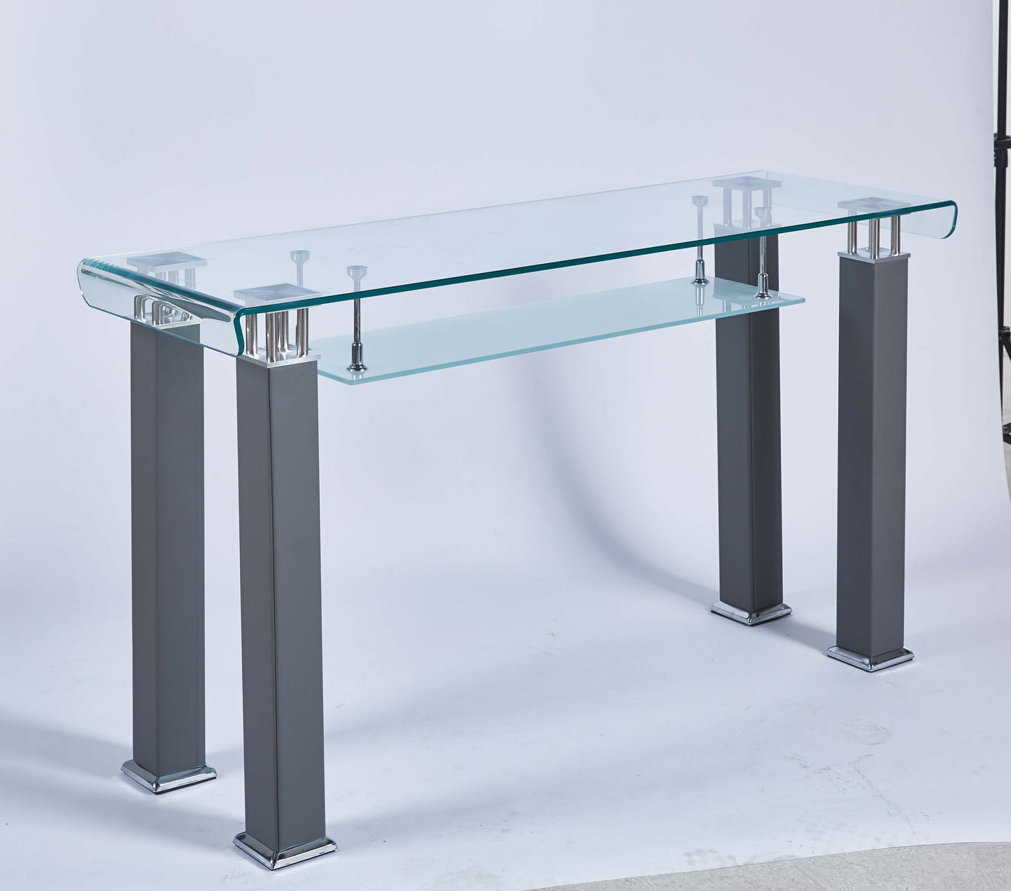 JD2 Modern Console Table with Tempered Glass