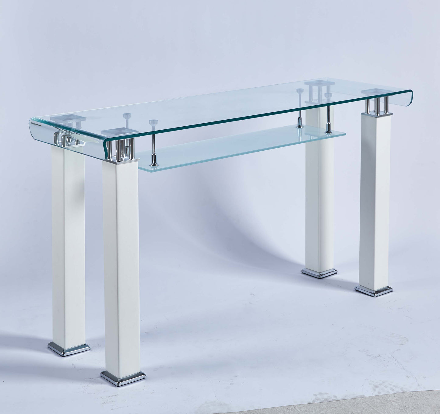 JD2 Modern Console Table with Tempered Glass