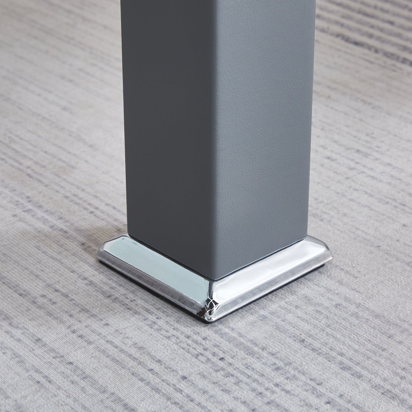 JD4 Modern End Table with Tempered Glass and Leatherette