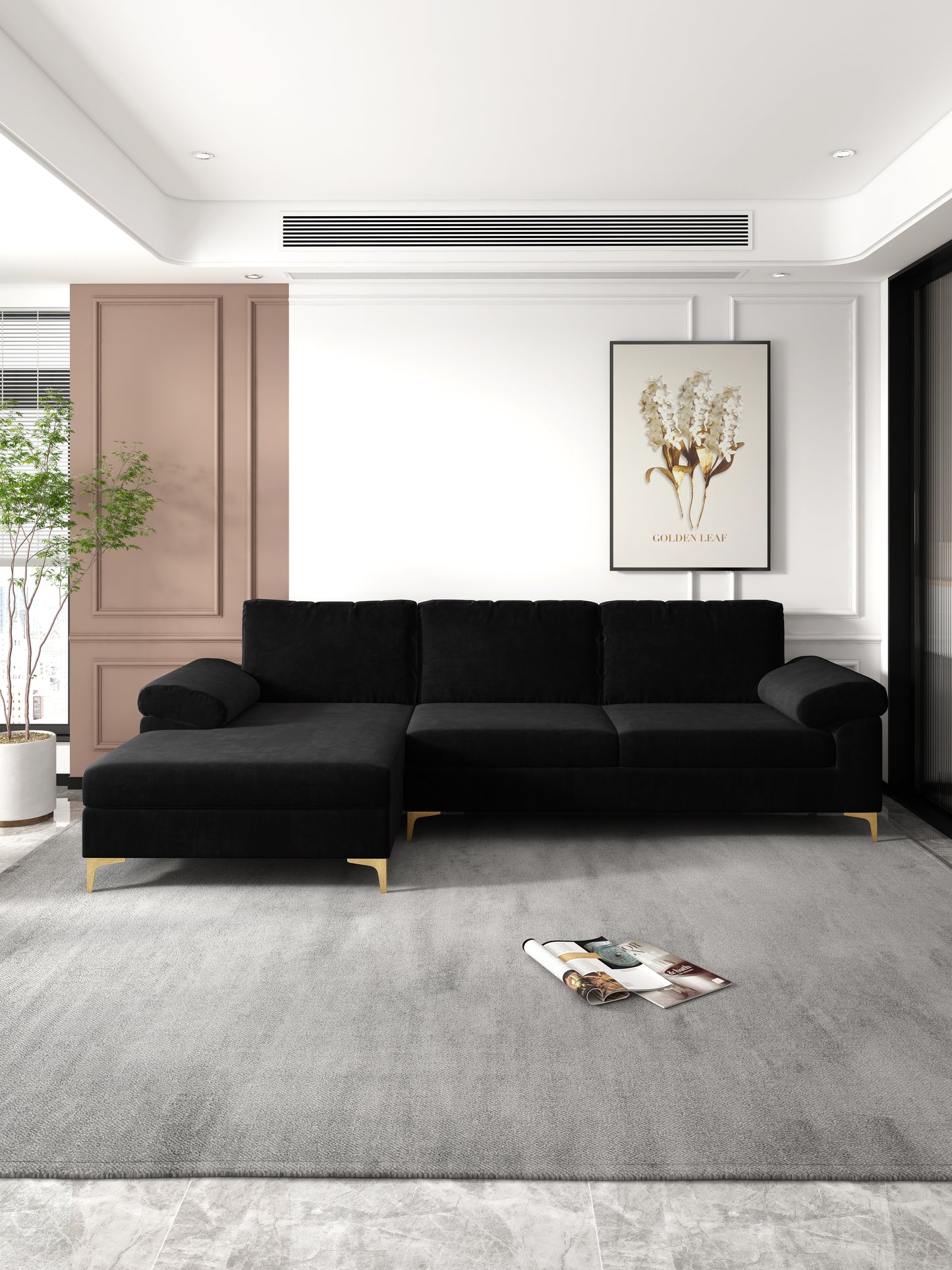 LSEC 8036 Left Corner Sectional Sofa