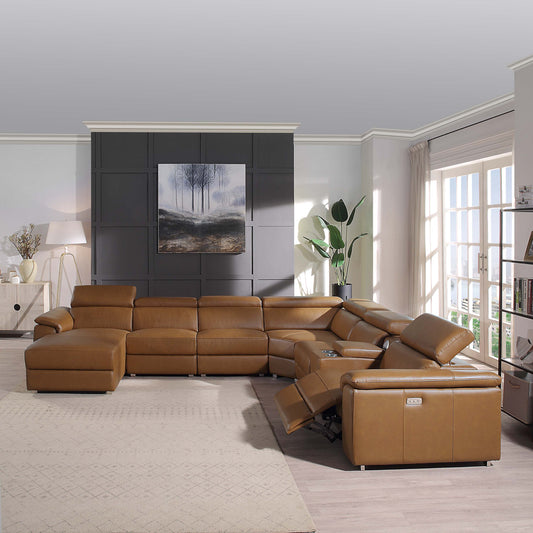 SEC 8044 Right/left Reclining Corner Sectional With Bluetooth Speakers & Usb Interface