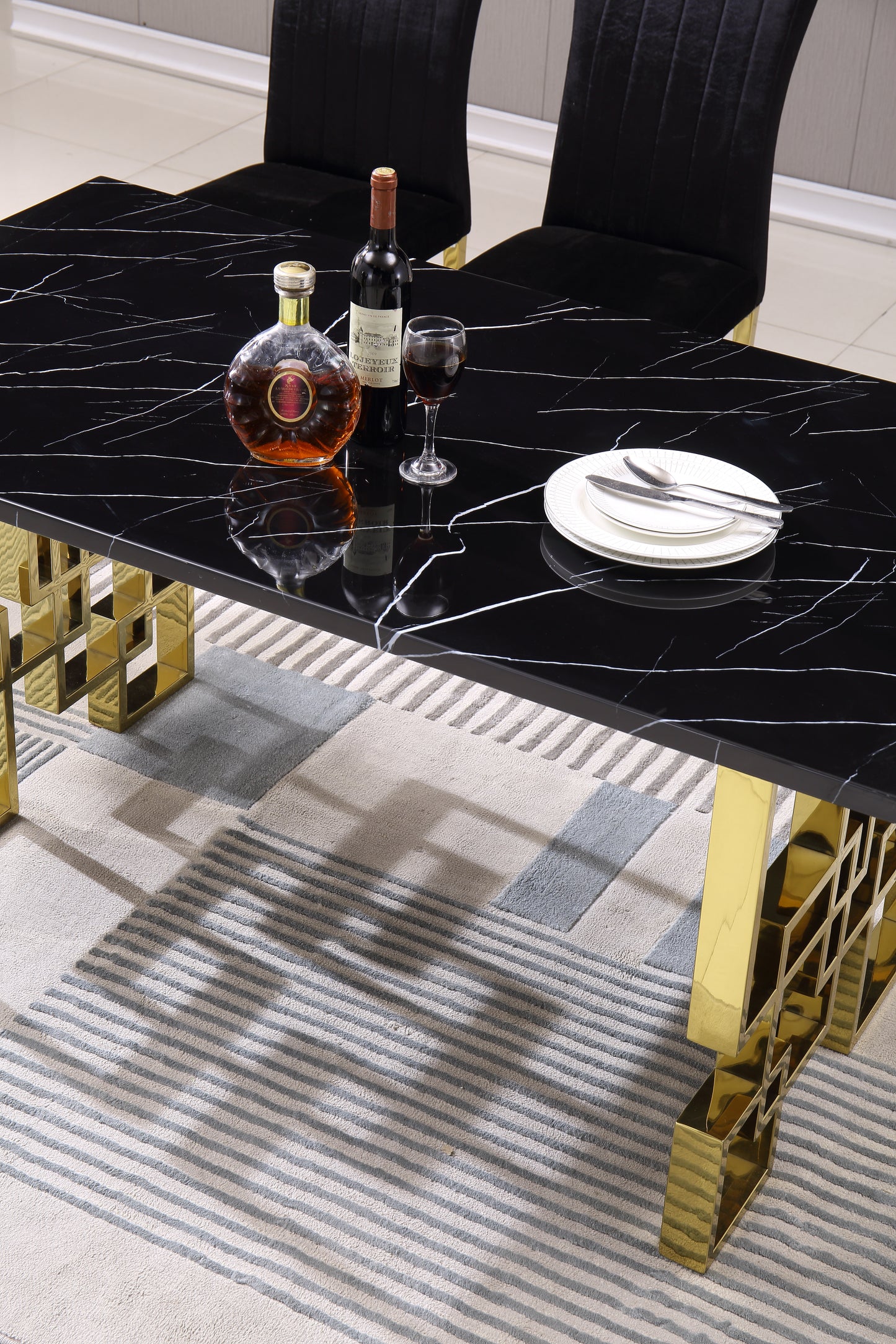 RDT213 Rectangular Marble Dining Table