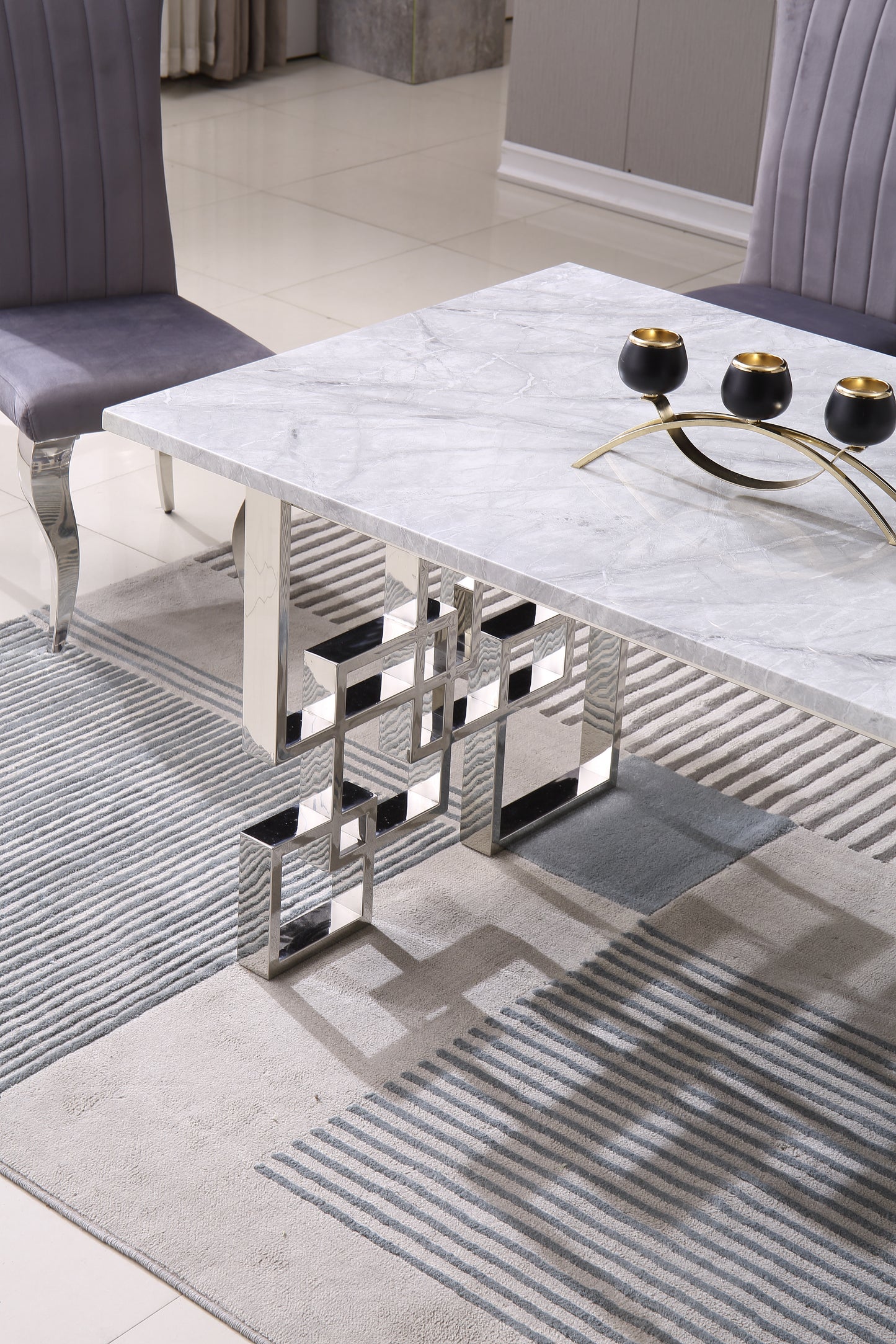 RDT213 Rectangular Marble Dining Table