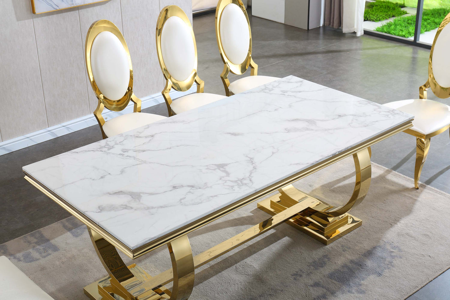 RDT316 Rectangular Marble Dining Table