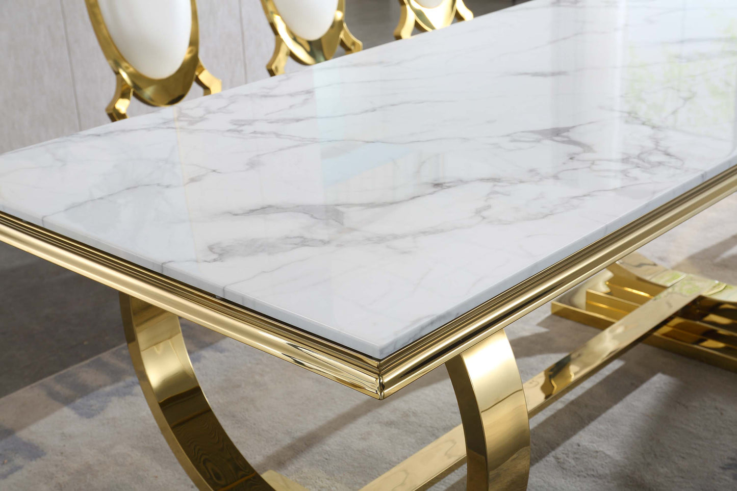 RDT316 Rectangular Marble Dining Table