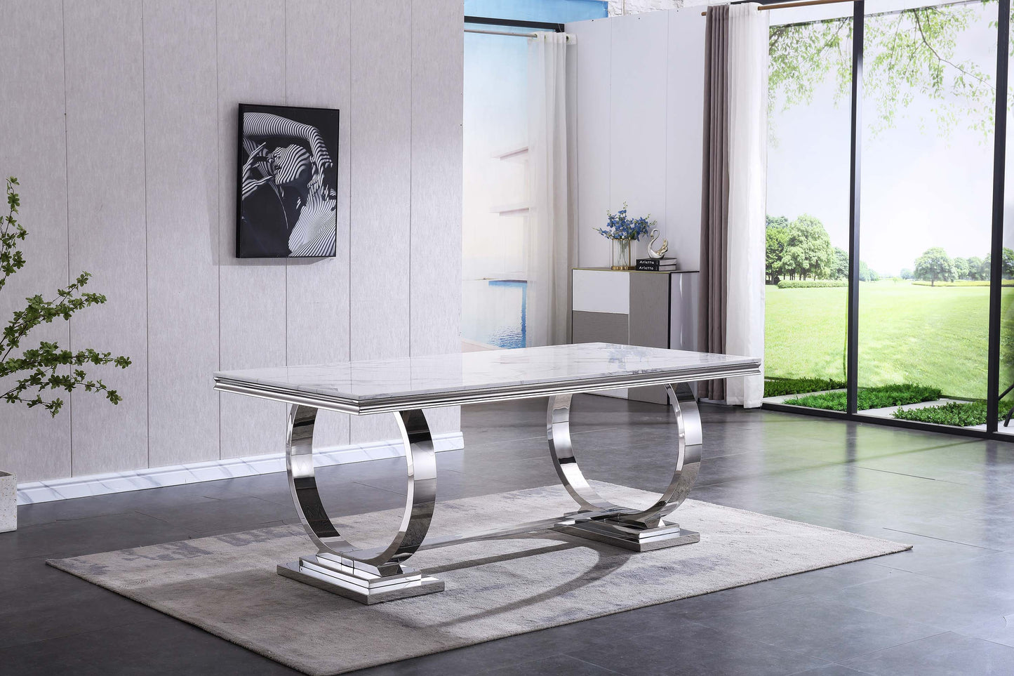 RDT316 Rectangular Marble Dining Table