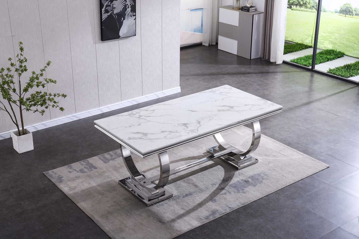 RDT316 Rectangular Marble Dining Table