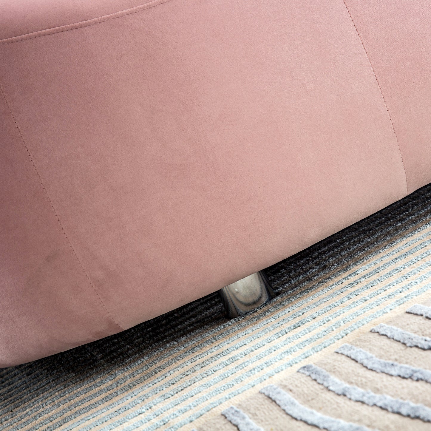 S607P Luxurious Pink Velvet Sofa