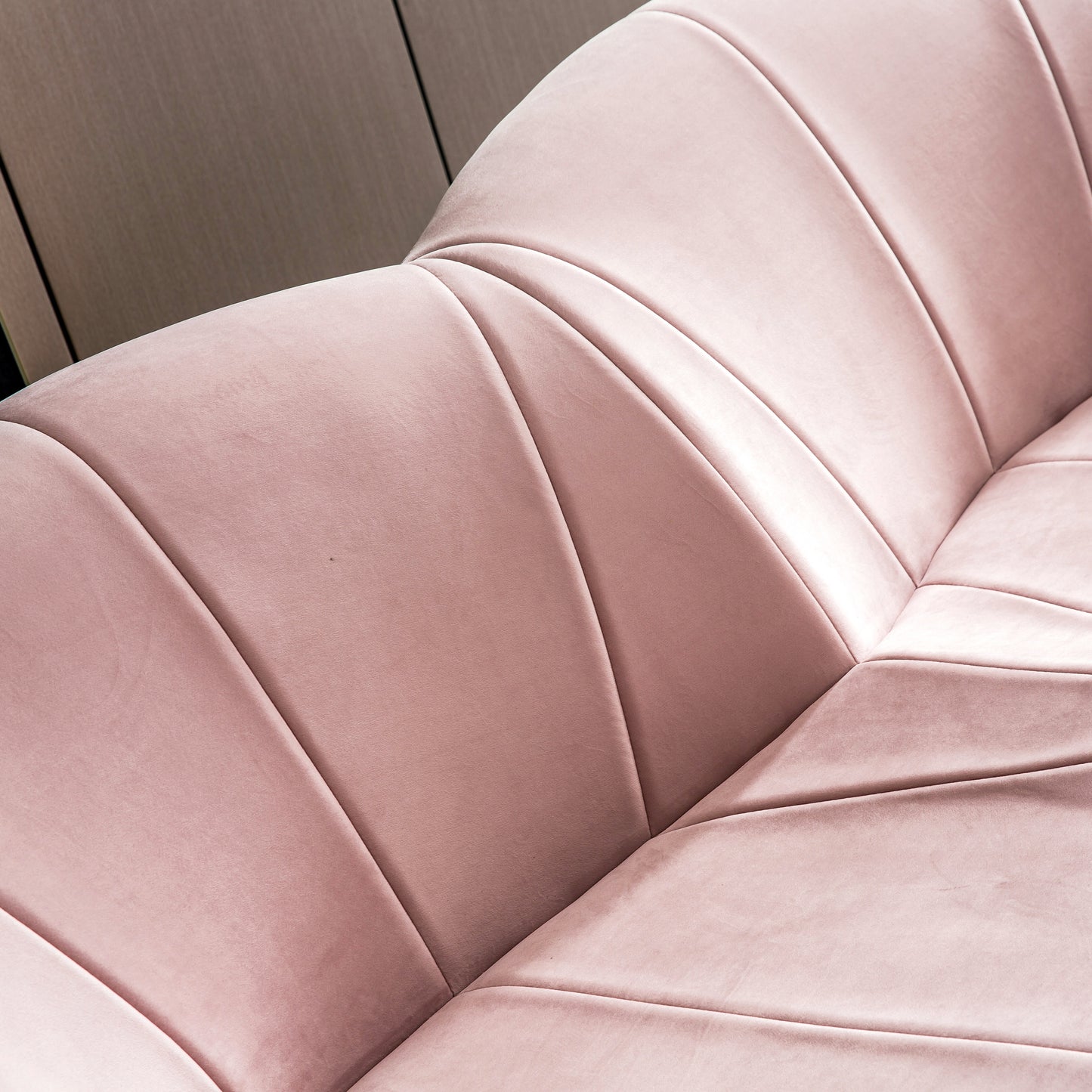 S607P Luxurious Pink Velvet Sofa