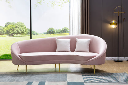 S608 Luxurious Velvet Sofa with Solid Wood Structure