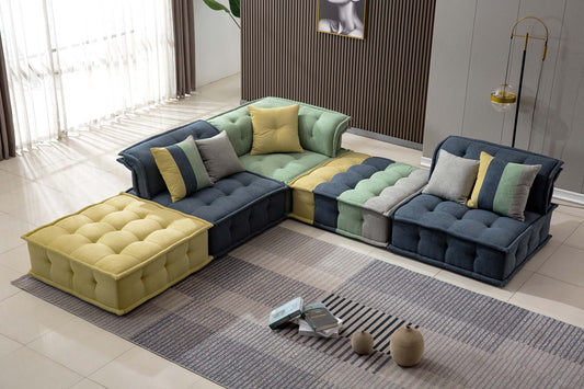 SEC005BO Modular Sectional Sofa with Ottoman