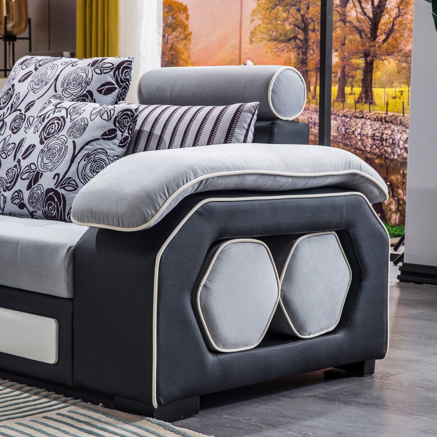 8011 Modern Corner Sectional Sofa