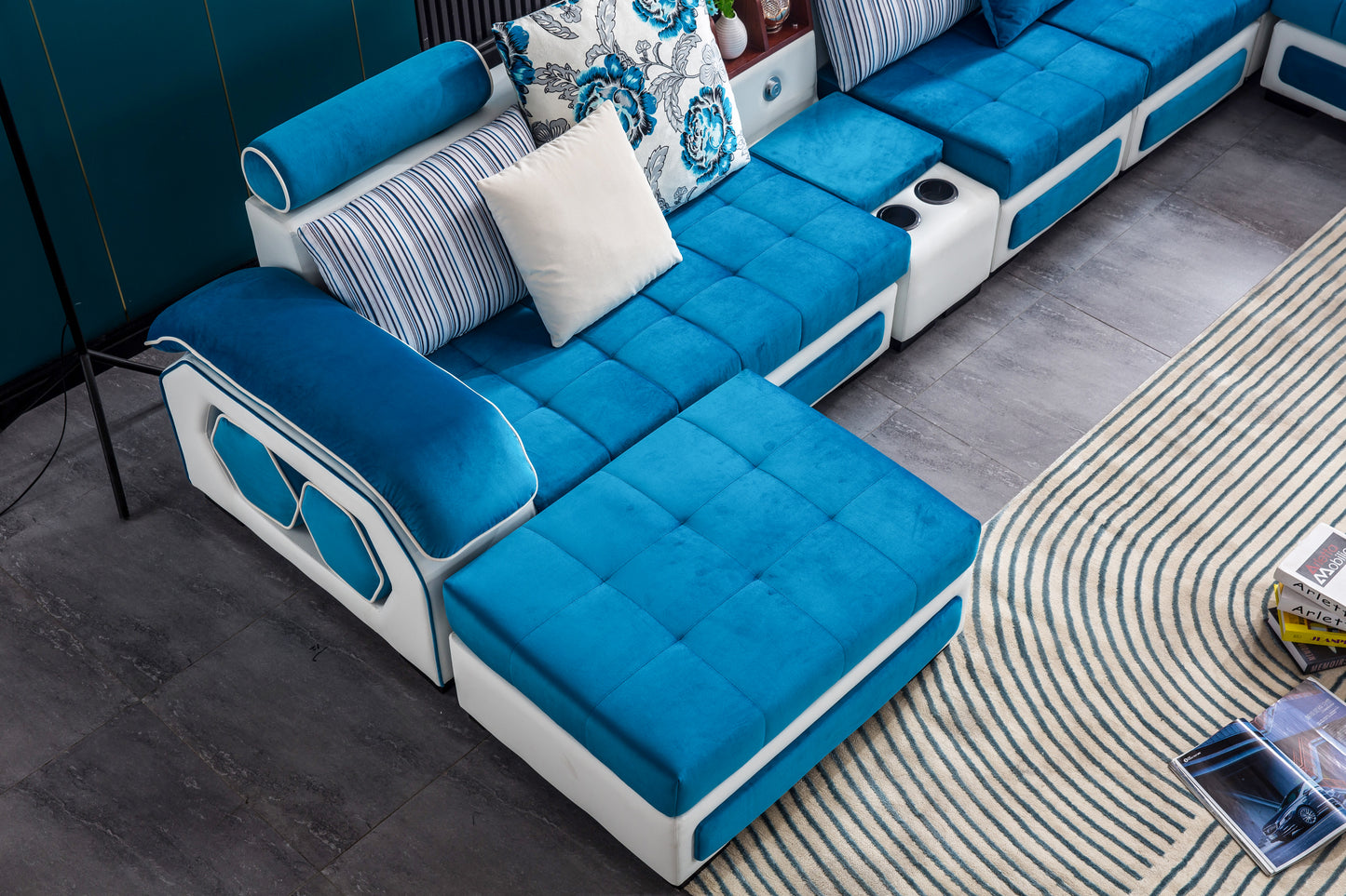 8011 Modern Corner Sectional Sofa