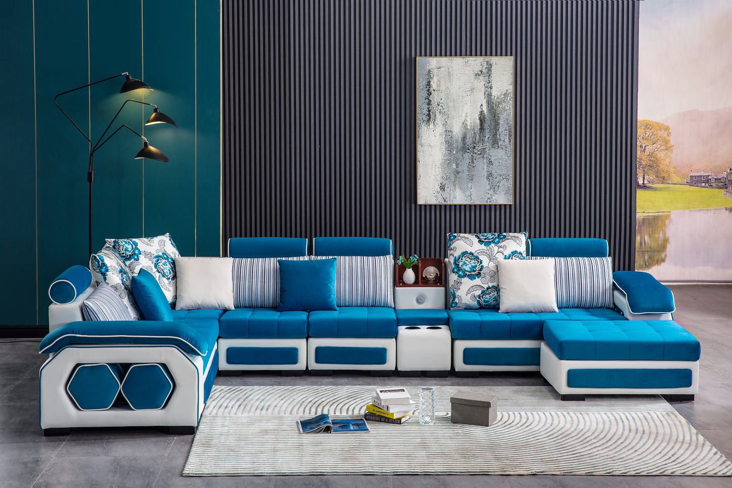 8011 Modern Corner Sectional Sofa