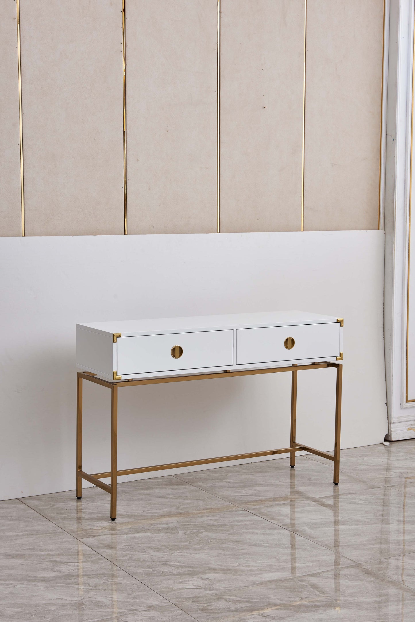 ST001 Sleek White MDF Console Table