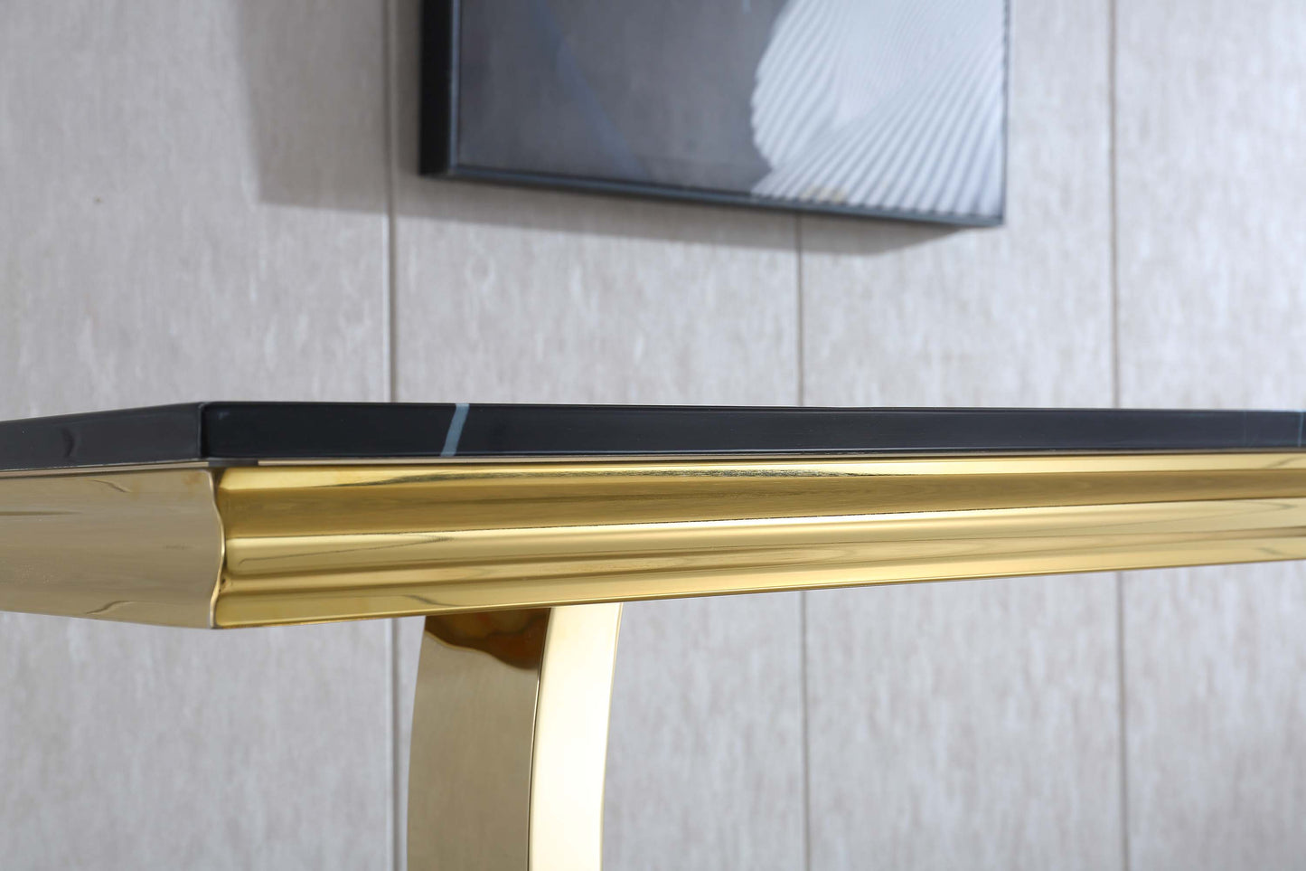 ST316 Marble Console Table with Gold or Silver Finish