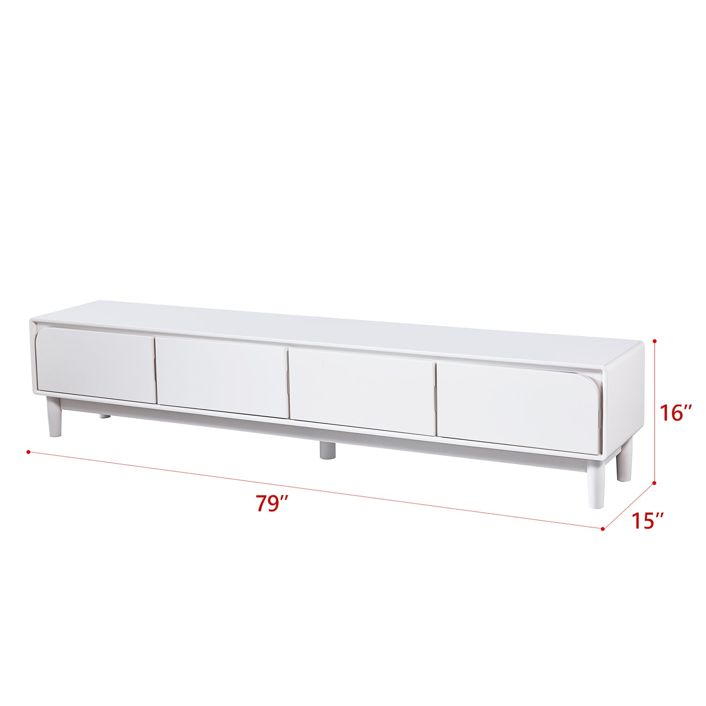 TV002W Modern White Lacquer TV Stand